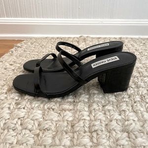 Steve Madden Issy Slip On Slide 8 black croc